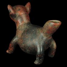 Statue zoomorphe, chien gras